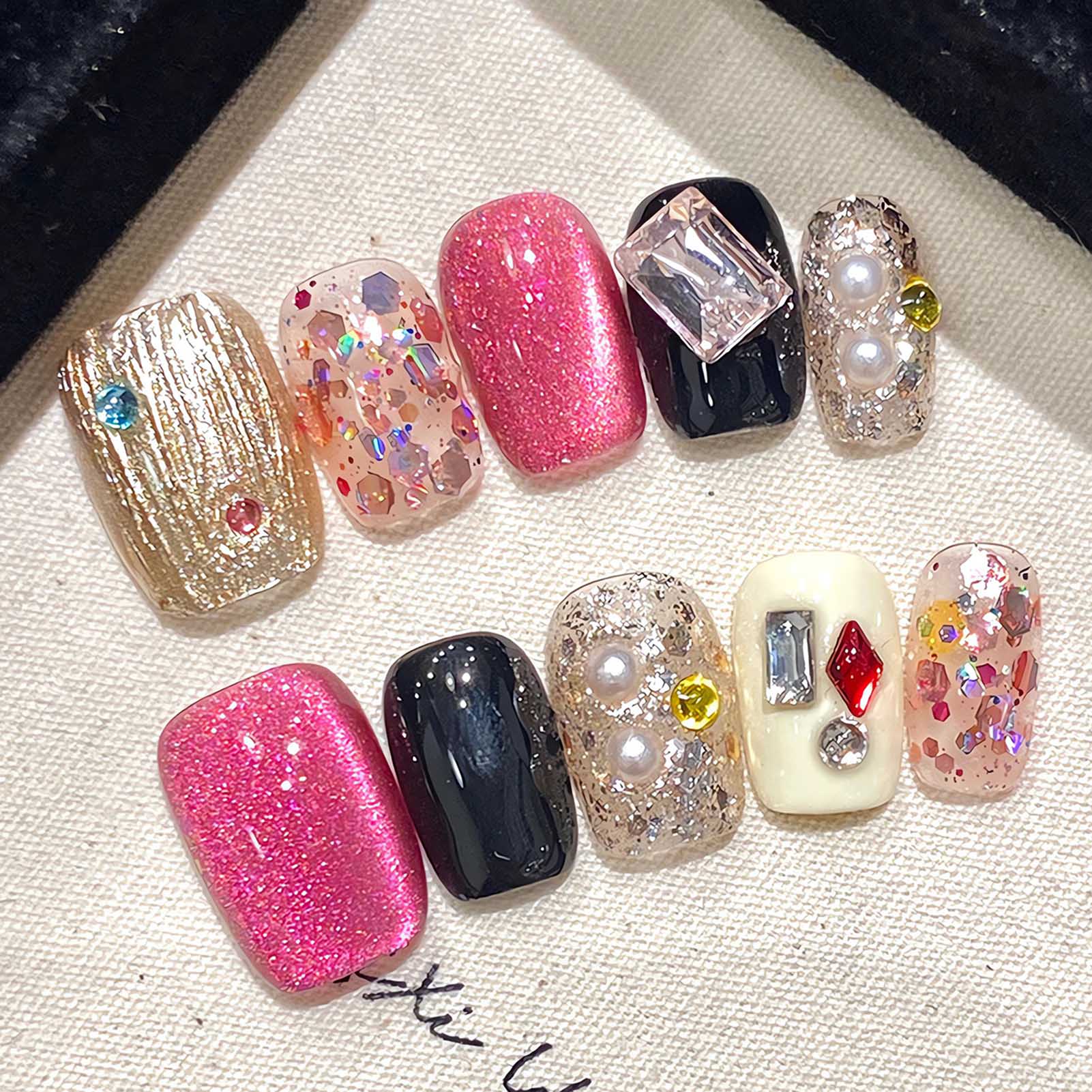 Resin Craft Material - El yapımı çivi üzerinde basın Glitter